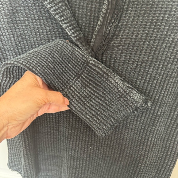 NEW Free People One Colt Thermal Waffle Knit Long Sleeves Top - Picture 5 of 8